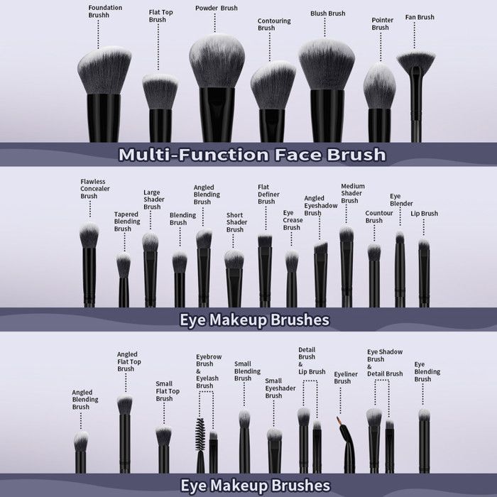 Image de Kit de pinceaux de maquillage - 30pcs - Vegan - Doux - Design classique - Hypoallergénique - Unbranded
