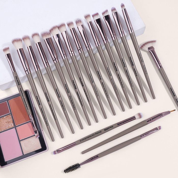 Kit de pinceaux de maquillage - Maange - 20 pièces - Fibres synthétiques - Design élégant - Idéal pour débutants