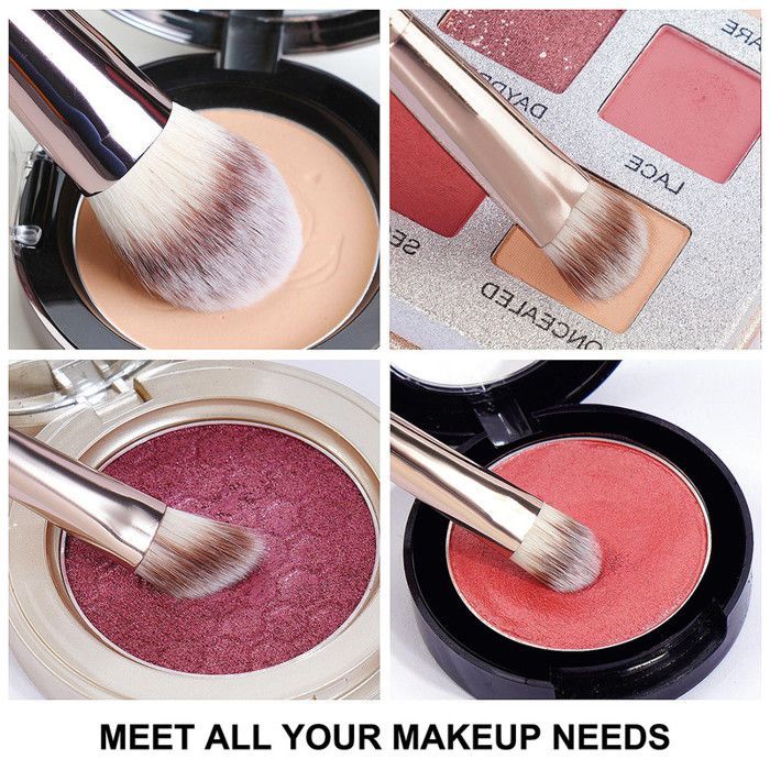 Image de Kit de pinceaux de maquillage - Maange - 20 pièces - Fibres synthétiques - Design élégant - Idéal pour débutants - Unbranded