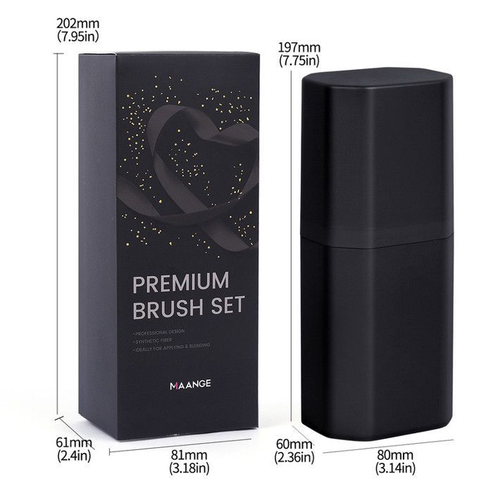 Image de Kit de pinceaux de maquillage - MAANGE - 18Pcs - Fibres Nylon - Poignée en plastique - Couleurs variées - Unbranded