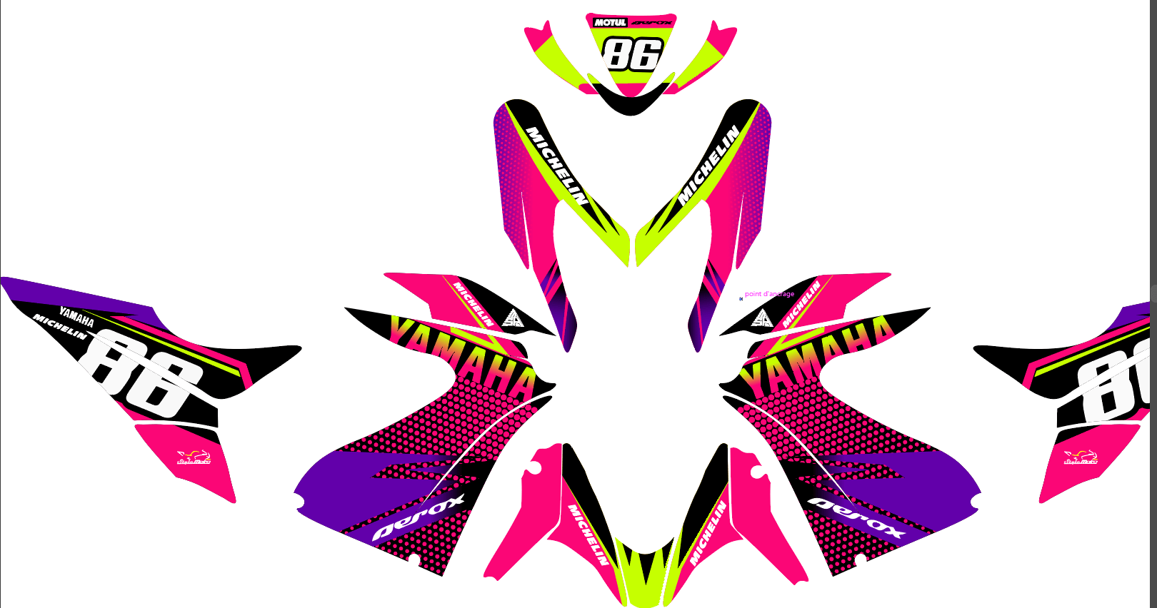 KIT DECO AEROX ROSE