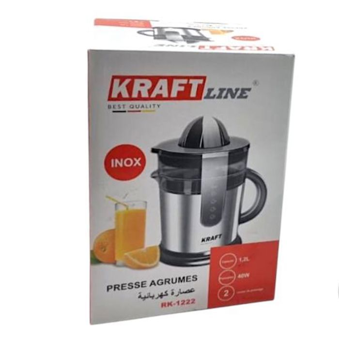 Kraft line Presse-Agrumes 40 W - Rotation Automatique - Service Direct Ou Réservoir 1,2 L