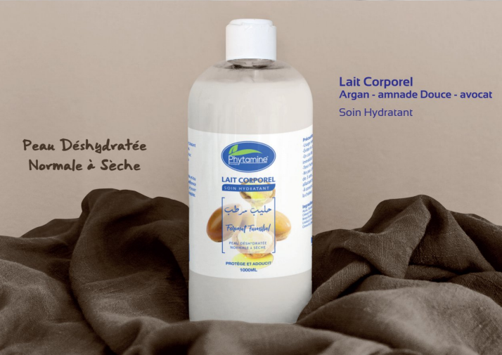 Lait Corporel Hydratant – Argan, Amande Douce &amp; Avocat