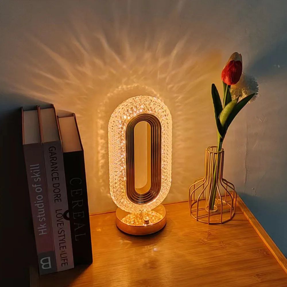 Image de Lampe de Table LED en Cristal de Luxe - Unbranded