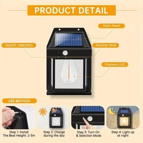 Image de Lampes Solaires pour Cour , appliques LED d'extérieur étanches IP65 - Unbranded
