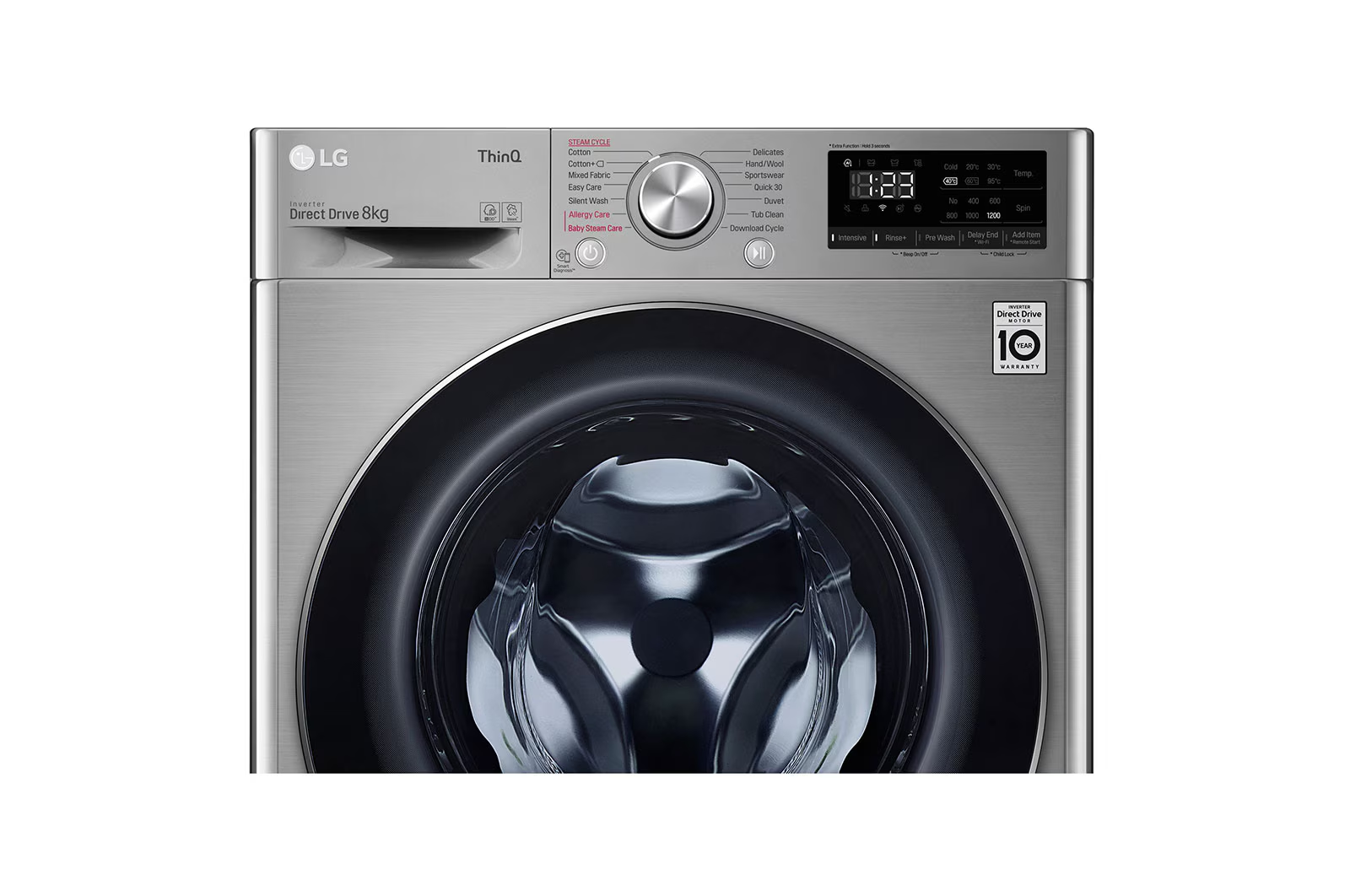 Image de Lave-linge à chargement frontal | 9 / 6 Kg | Capacité plus grande | AI DD | Steam | ThinQ F4V5VGP2T - Unbranded