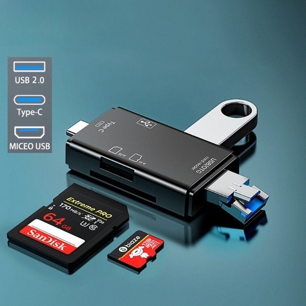 Image de Lecteur de Cartes Mémoire 6 en 1 - Unbranded