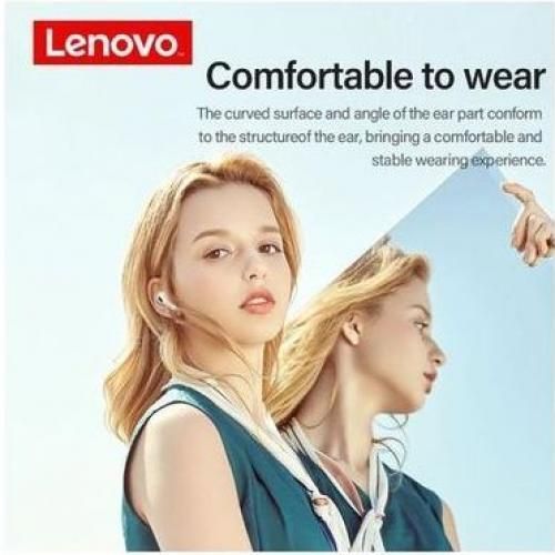 Lenovo LP40 Écouteurs sans fil Bluetooth, Blanc 230mAh