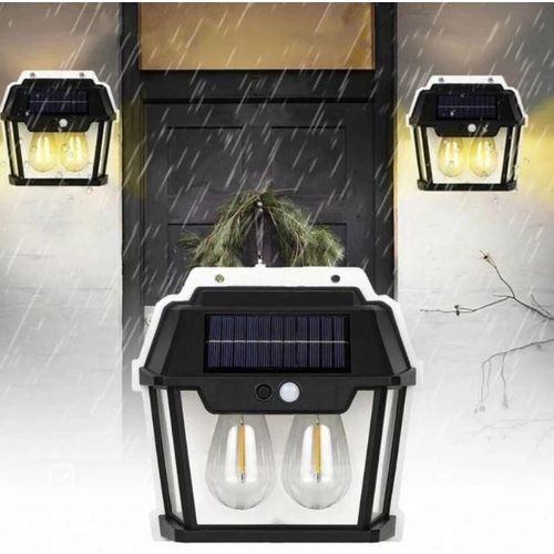 Lot de 2 Appliques Solaires à 2 Ampoules