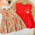 Image de Lot de 2 robes pur coton Bébé fille Corail - Unbranded