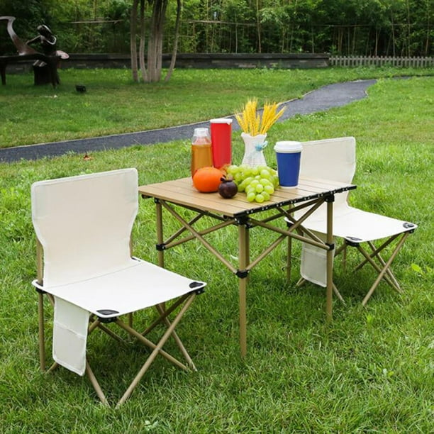 Lot = Table + 2 chaises Portables et Pliantes pour Pique-Nic