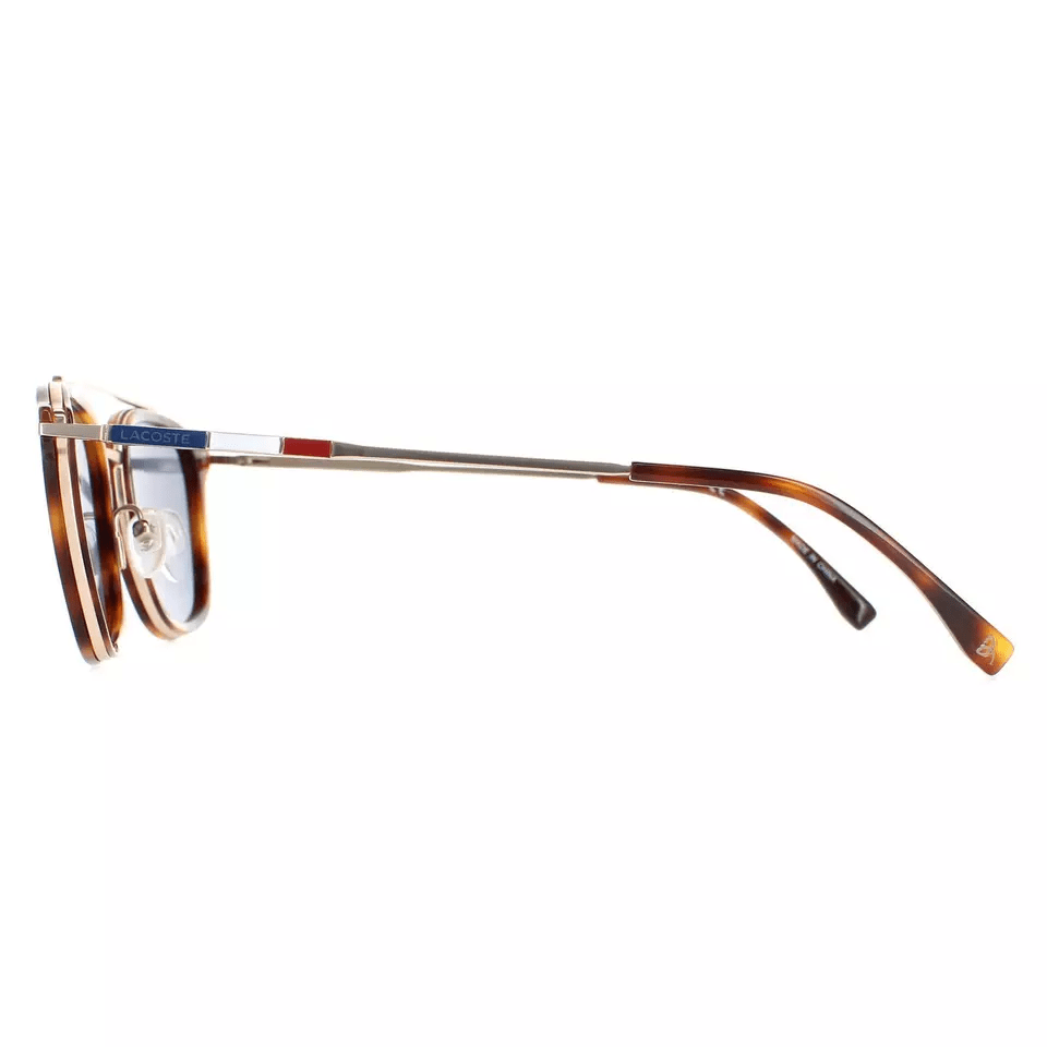 Lunettes de soleil Lacoste L608SND 710 or bleu Havane