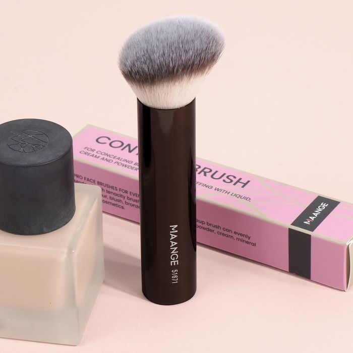 MAANGE 1 pinceau de maquillage pour fond de teint, anticernes blush oblique, liquide, poils denses pour le visage