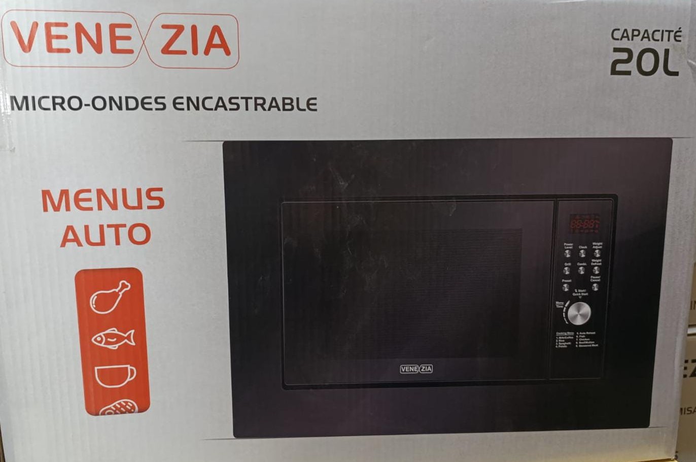 MICRO ONDE VENEZIA - encastrable 700 W en couleur noir