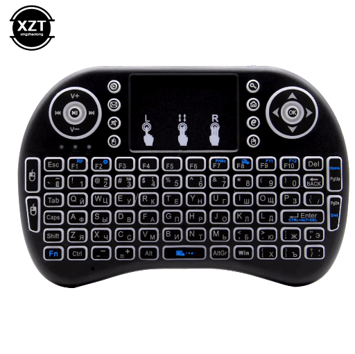 Mini Clavier sans Fil rétro-éclairé Touchpad pour Multimédia Android Smart TV PC