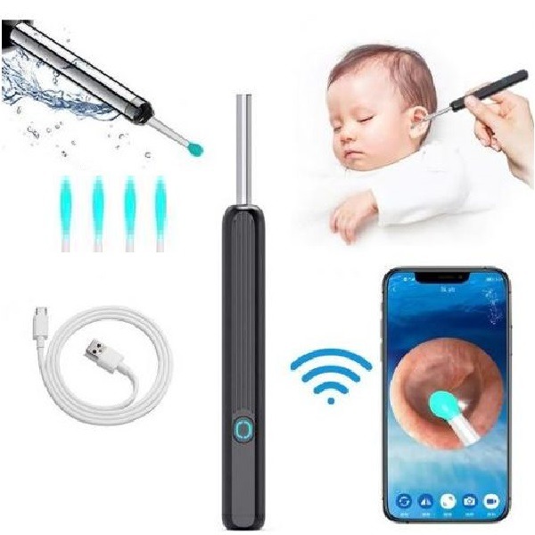 Image de nettoyeur d'oreille avec caméra, otoscope endoscope, sans fil 1080p android iphone - Unbranded