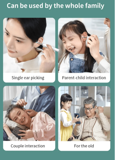 Image de Nettoyeur d'oreille intelligent sans fil avec caméra otoscope endoscope - Unbranded