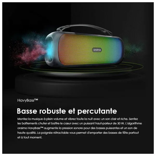 oraimo Boom Haut-parleur sans fil 30W