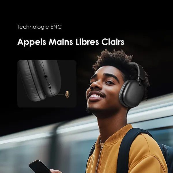 oraimo BoomPop Lite Écouteurs supra-auriculaires sans fil ENC