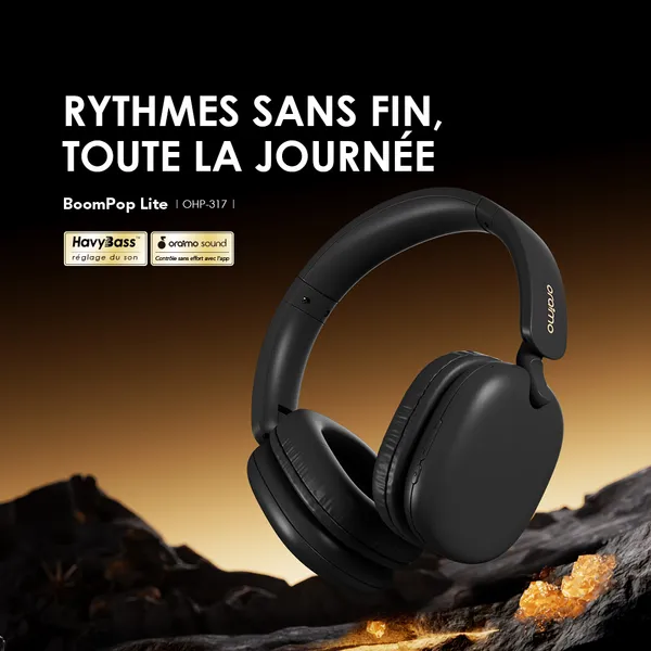 oraimo BoomPop Lite Écouteurs supra-auriculaires sans fil ENC