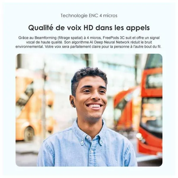 oraimo FreePods 3C Écouteurs sans fil ENC