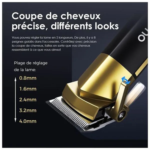 oraimo SmartClipper 2 Tondeuse à cheveux auto-affûtante