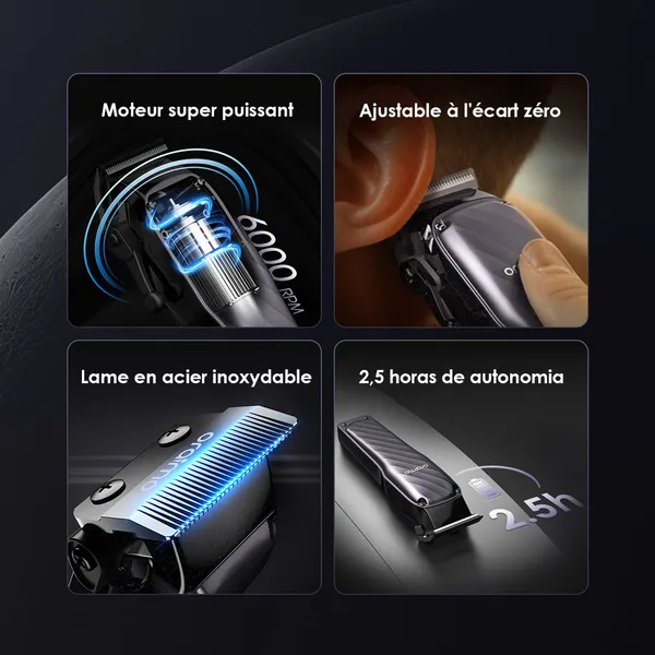 oraimo SmartClipper 2C Tondeuse à cheveux professionnelle