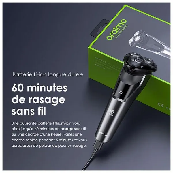 oraimo SmartShaver 2 Rasoir lisse IPX7