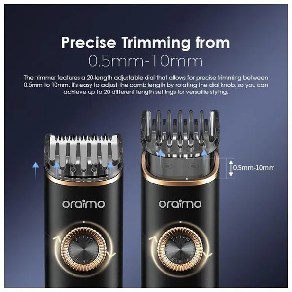 oraimo SmartTrimmer 2 Classy Tondeuse réglable de 20 longueurs