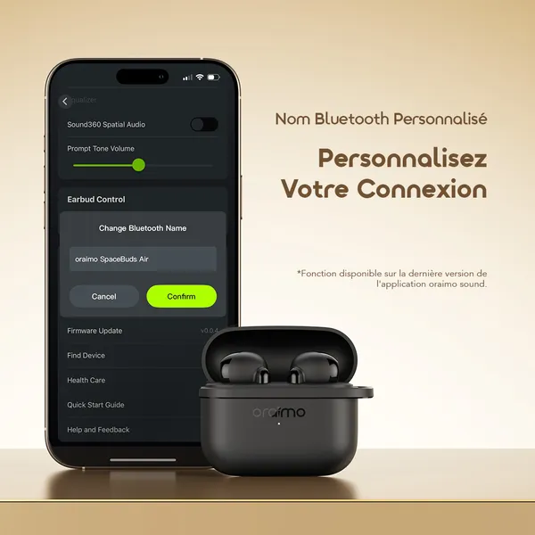 Image de oraimo SpaceBuds Air 38 Heures Localisateur Intelligent Écouteurs Sans Fil Véritables
