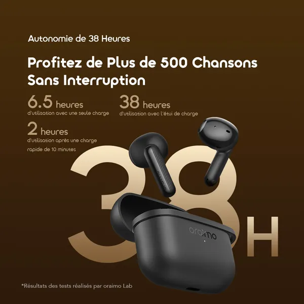 Image de oraimo SpaceBuds Air 38 Heures Localisateur Intelligent Écouteurs Sans Fil Véritables