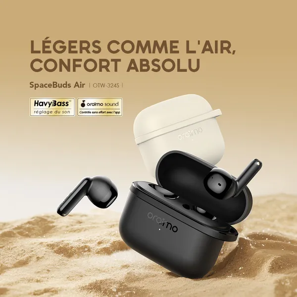 Image de oraimo SpaceBuds Air 38 Heures Localisateur Intelligent Écouteurs Sans Fil Véritables