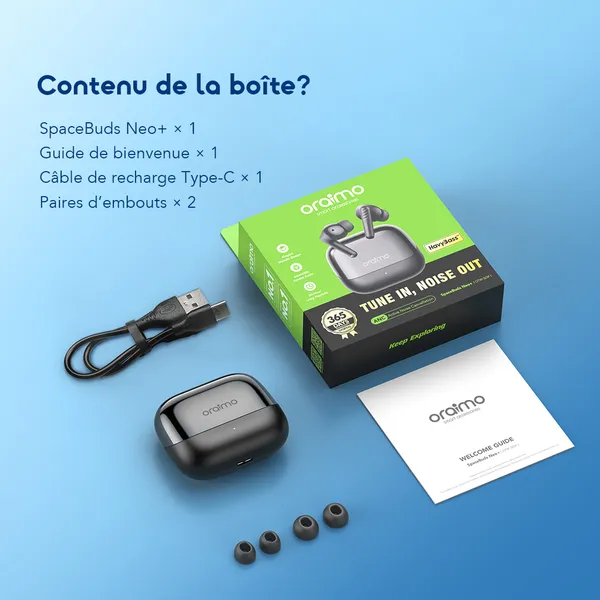 oraimo SpaceBuds Neo+ ANC Spatial Audio True Wireless Earphones