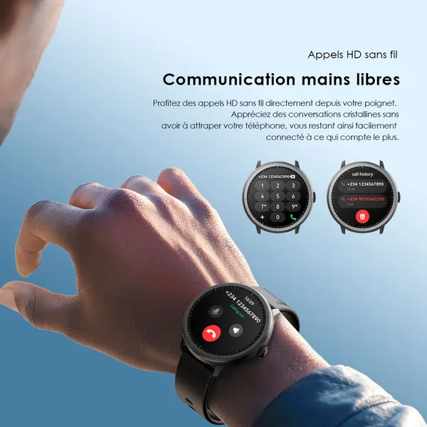 oraimo Watch 5R Pro AMOLED 1,43" Montre intelligente IP68 à interface flottante 2.5D