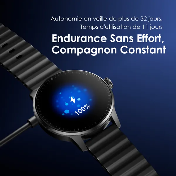 oraimo Watch 5R Pro AMOLED 1,43" Montre intelligente IP68 à interface flottante 2.5D