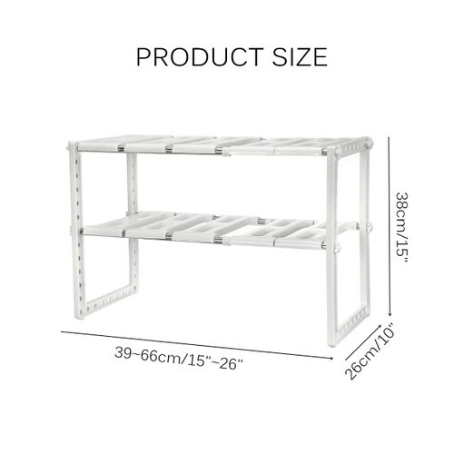 Image de Organisateur Sous-Évier 2 Niveaux - Étagère Extensible et Multifonctionnelle - Unbranded