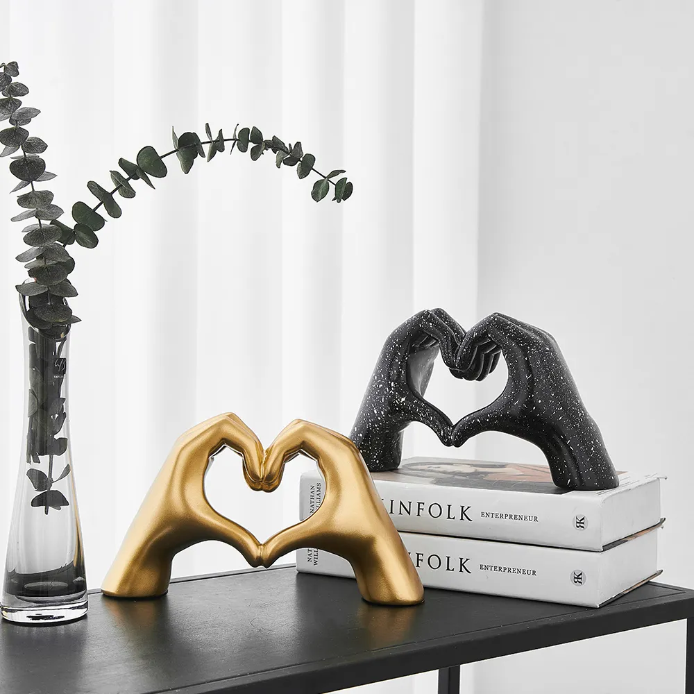 Image de Pack Harmony Hands.2 main petite et grande. Noir et Doré - Unbranded