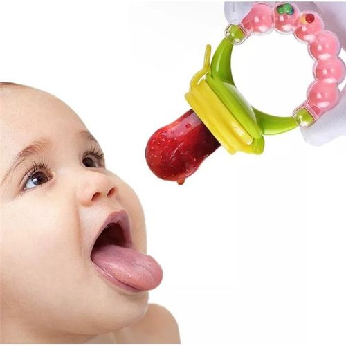 Passoire Sucette alimentaire à fruit pour bébé, hochet cloche pour apaiser bébés
