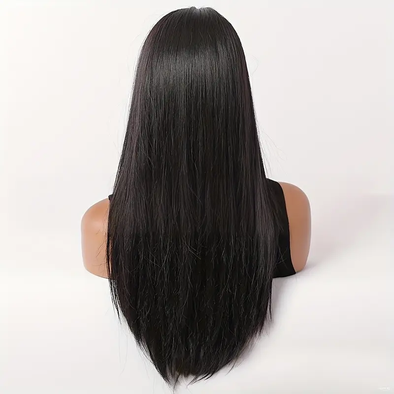 Image de Perruque Cheveux synthétique Avec Frange Noir, Marron - Unbranded