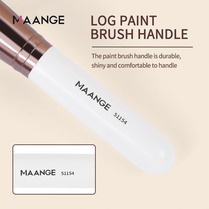 Image de Pinceau à maquillage - MAANGE - 51154 - Pinceau fond de teint - Fibre nylon - Poignée en bois - Unbranded