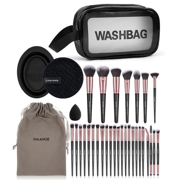 Pinceau de maquillage - Maange - Pinceau unique - Vegan - Cruelty-free - Noir