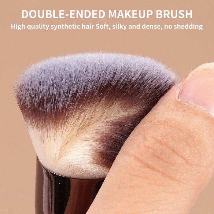 Image de Pinceaux de maquillage - MAANGE - MAG52107K+RB - 10 pièces - Poils en nylon - Couleur café et or - Unbranded