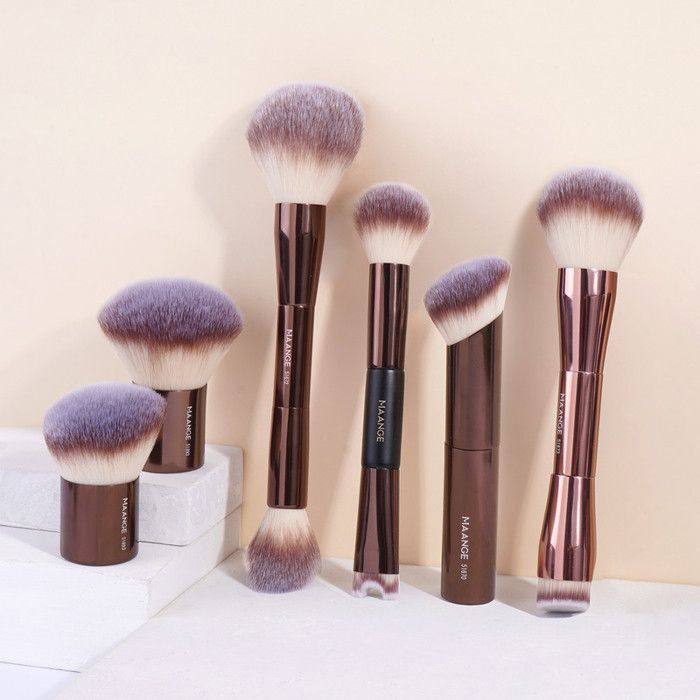 Pinceaux de maquillage - MAANGE - MAG52030 - 6 pièces - Doux et moelleux - Poignée en aluminium