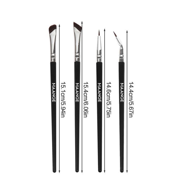 Image de Pinceaux de maquillage - Non spécifié - 4pcs - Précision - Doux - Polyvalent - Unbranded