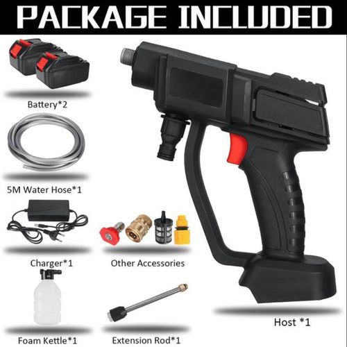 Pistolet de lave-auto électrique sans fil, pulvérisateur haute pression,11pcs