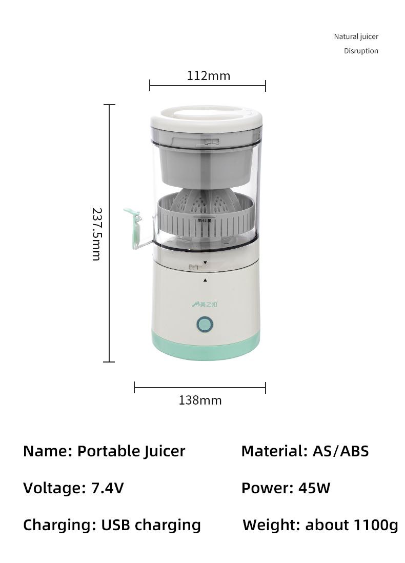Image de Presse Fruits Électrique USB extracteur de jus pour tous les fruits - Unbranded