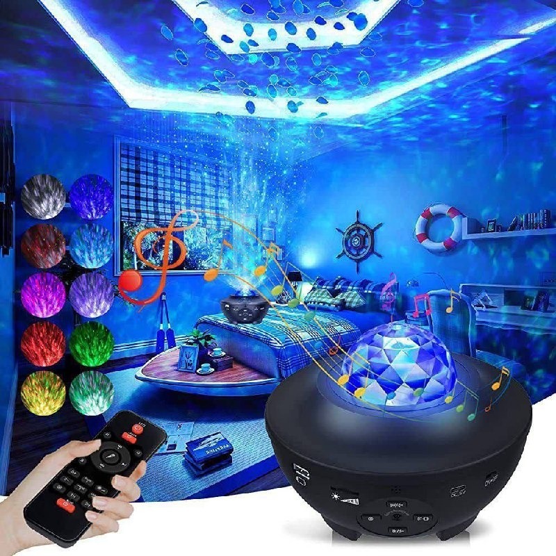 Projecteur étoile, projecteur Galaxy 3 en 1 projecteur de veilleuse/lumière LED Starlight/lumière du ciel avec haut-parleur de musique Bluetooth