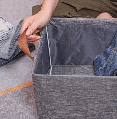 Image de Rangement pliable pour vêtements  Gris - 46/28/20cm - Optimise l'espace - Unbranded