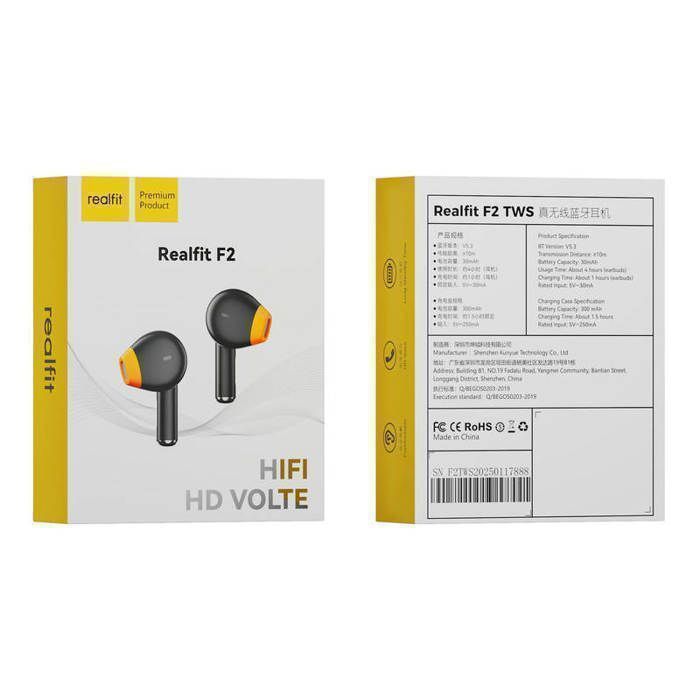 Realfit F2 Bluetooth écouteur excellente qualité HIFI TWS sans fil Couleur Violet