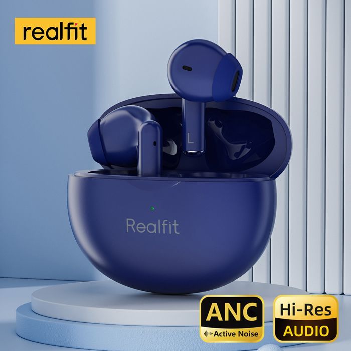 Realfit F2 Pro ANC suppression Active du bruit Bluetooth couleur Bleu